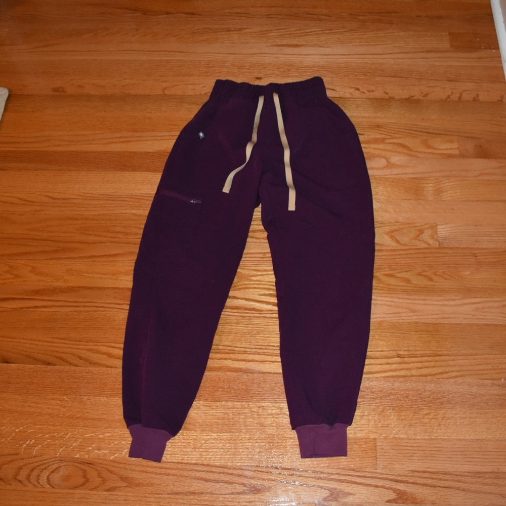 Figs High Waisted Jogger Scrub Pants - Deep Purple